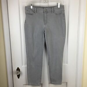 Talbots Flawless Slim Ankle Jeans Light Gray Petite